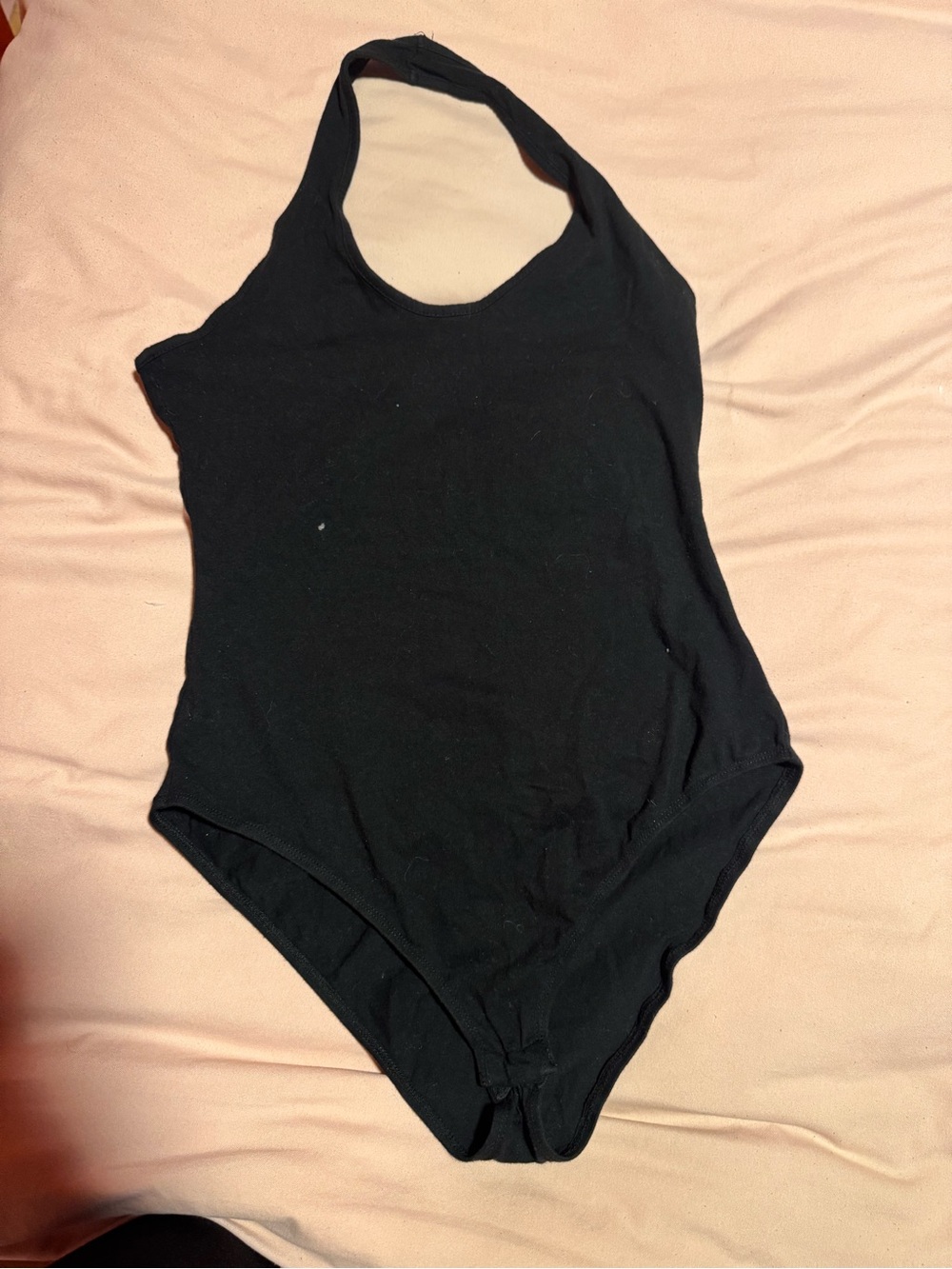 Timing Black Halter Bodysuit